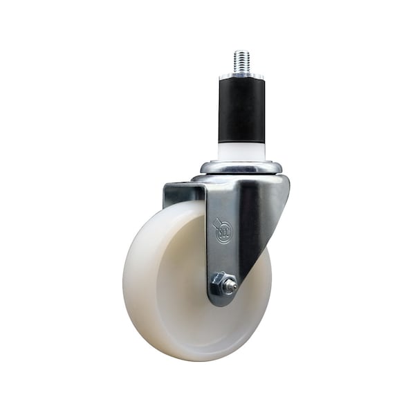 Service Caster 4'' SS Nylon Wheel Swivel 1-1/2'' Expanding Stem Caster SCC-SSEX20S414-NYS-112 - main